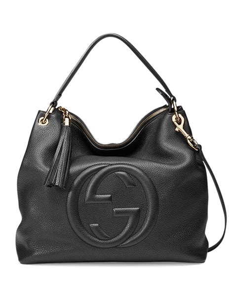 ebay gucci black leather handbag|Gucci bags black soft leather.